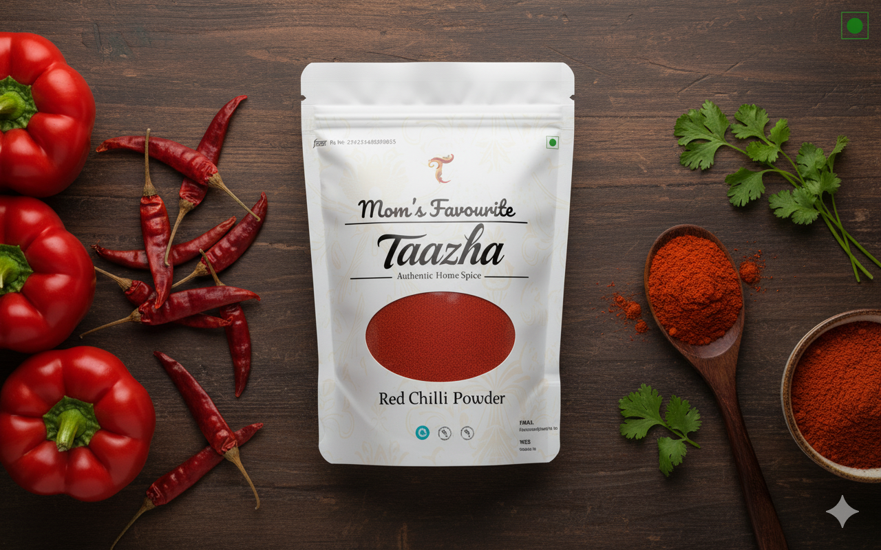 Taazha Authentic Red Chilli Powder (100% Pure)