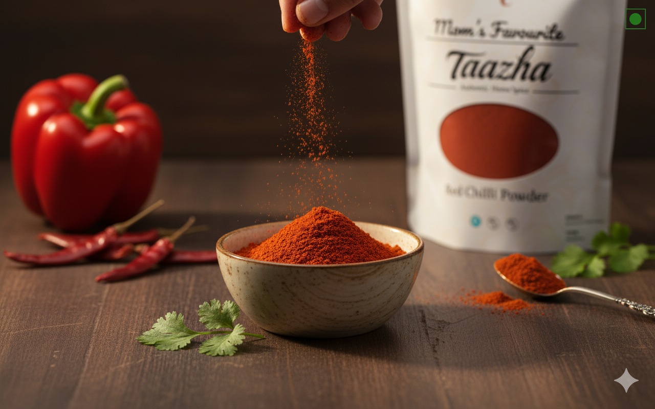 Taazha Authentic Red Chilli Powder (100% Pure)